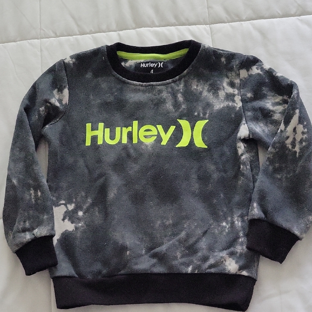 Hurley Black and White Tie-Dye Sweatshirt